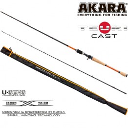 Спиннинг Akara Teuri Cast H 228, углеволокно, штеккерный, 2.28 м, тест: 17.5-49 гр. 147 г